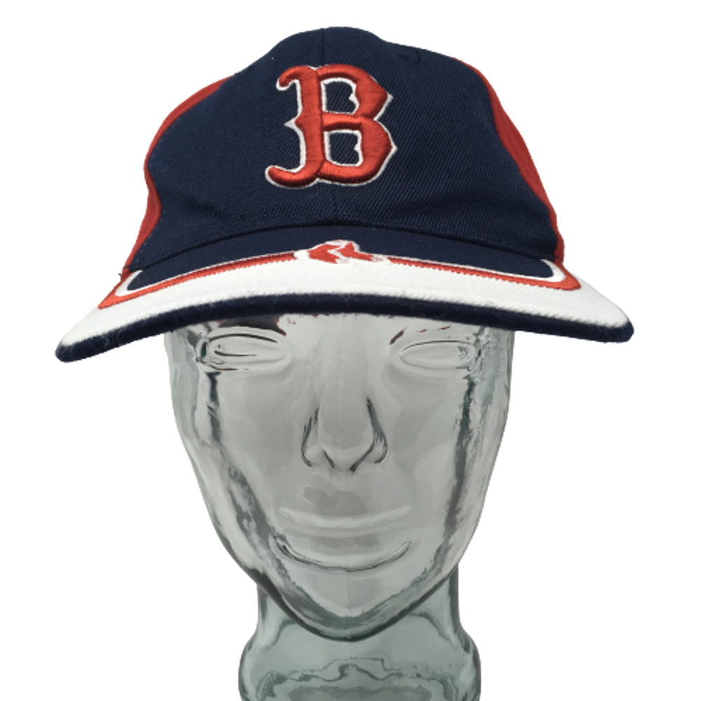 Boston Red Sox Baseball Cap MLB Cotton Blue Red Embroidered OSFM Strap Back Hat